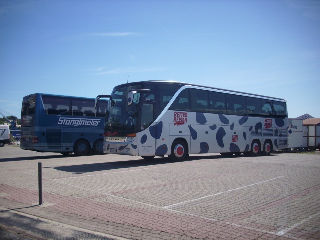 Setra 417 HDH von Retter Reisen aus sterreich im Stadthafen Sassnitz.