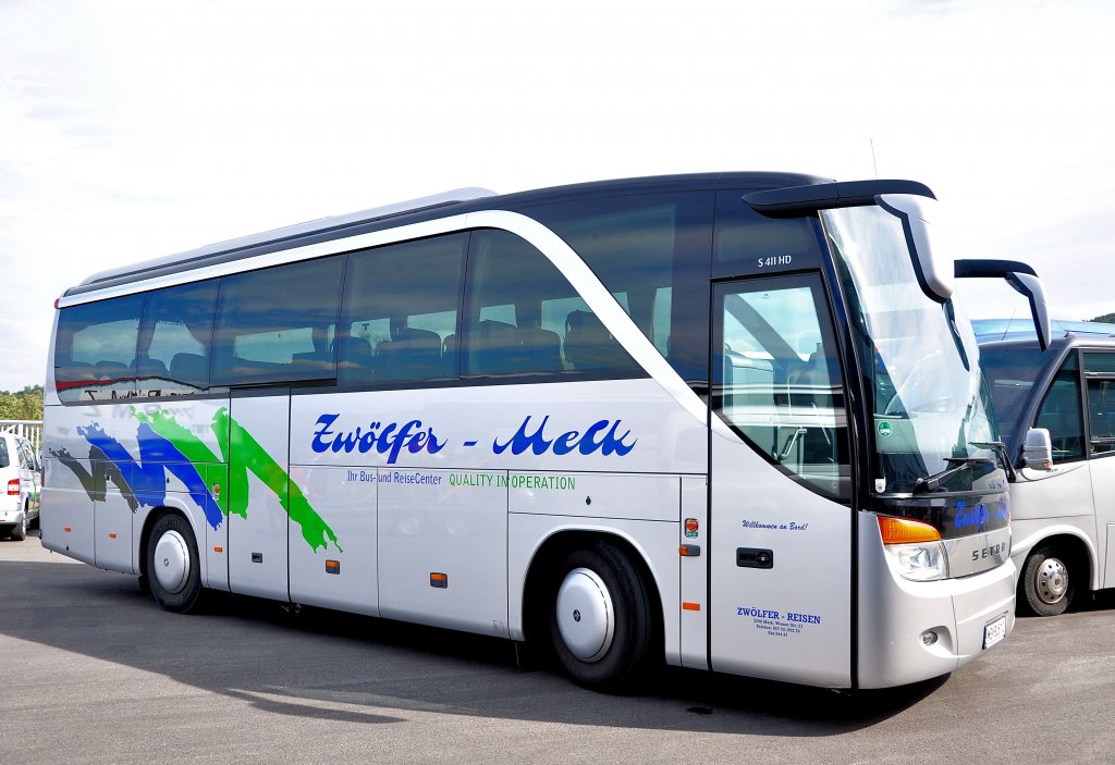 SETRA S411 HD von ZWLFER Reisen aus Melk/Donau/Niedersterreich beim Firmenfest im September 2012.