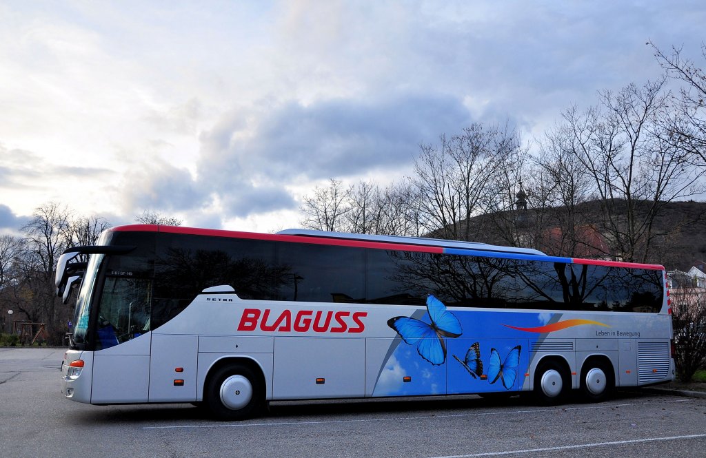 SETRA S417 GT-HD von BLAGUSS aus Wien im November 2012 in Krems gesehen.