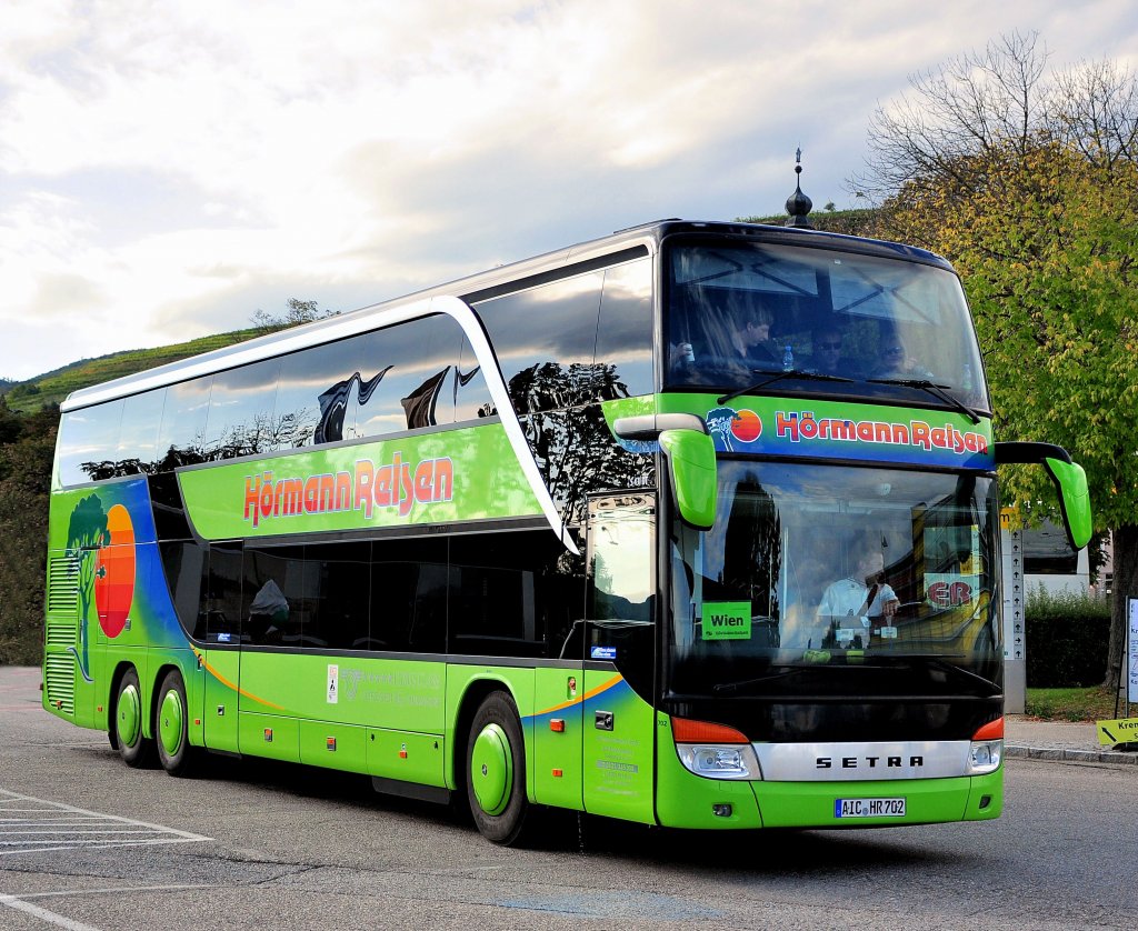 SETRA S431 DT von HRMANN Reisen aus Deutschland am 28.9.2012 in Krems an der Donau gewesen.