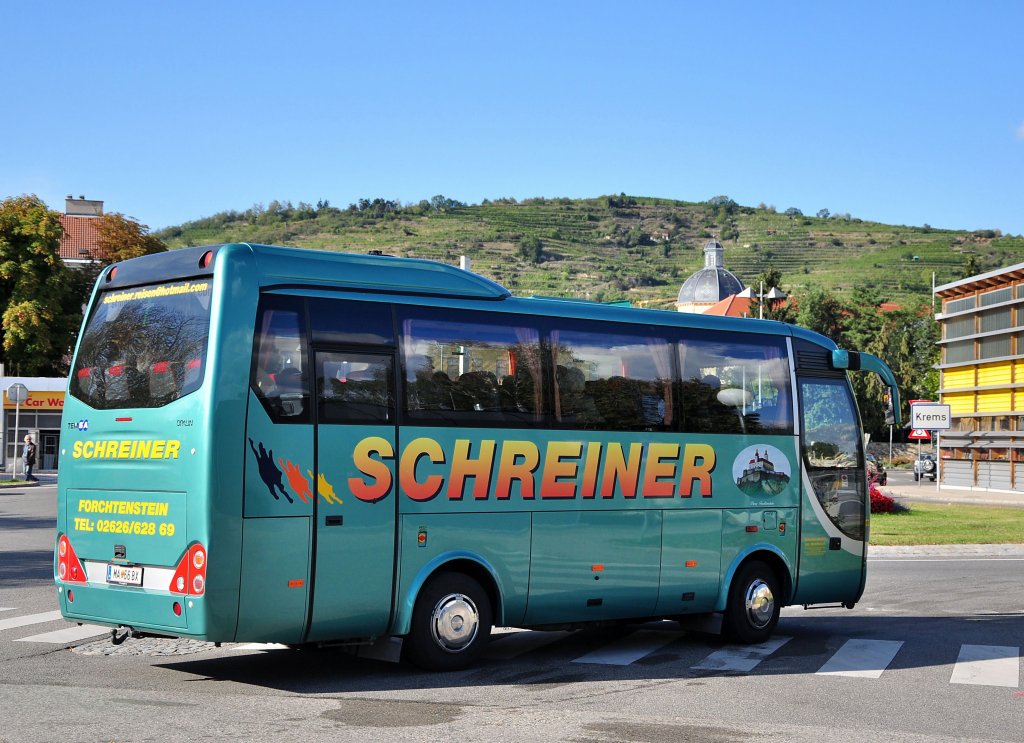 TEMSA OPALIN von SCHREINER Reisen aus sterreich am 20.9.2012 in Krems an der Donau.