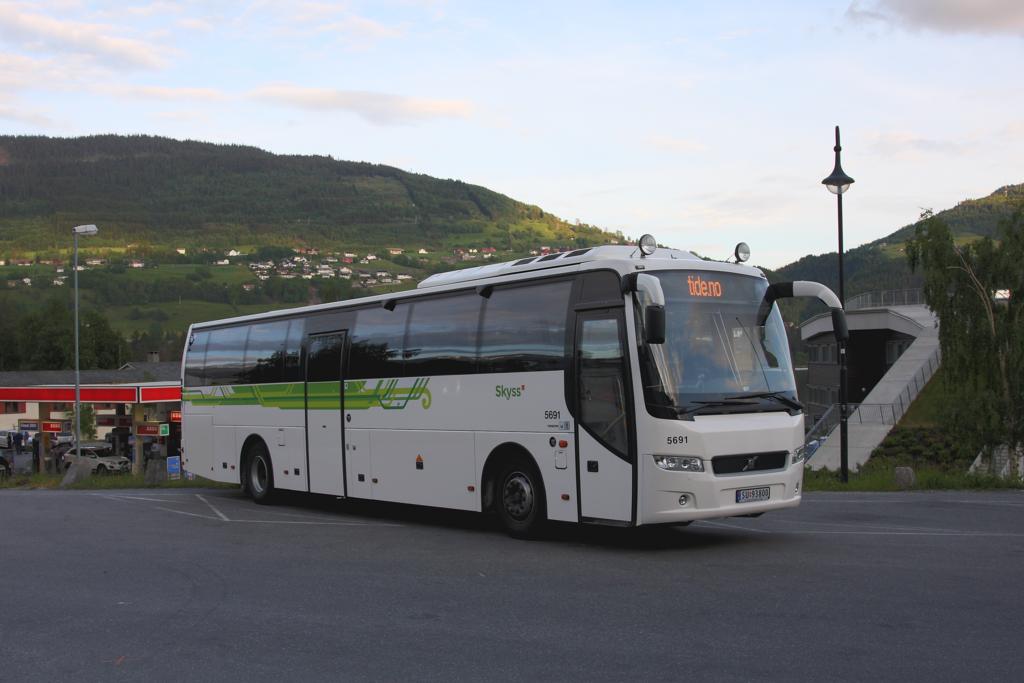 berlandbus Volvo des Unternehmen Skyss hier in Voss / Norwegen am 10.6.2012.