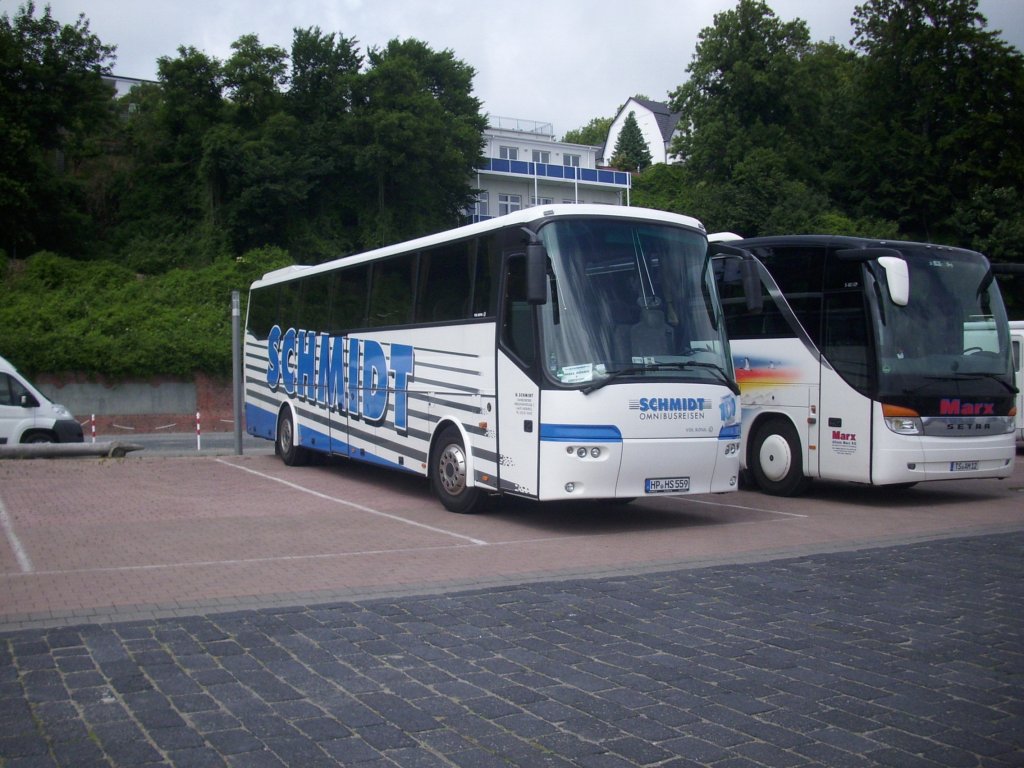 VDL Bova Futura von Schmidt aus Deutschland im Stadthafen Sassnitz.