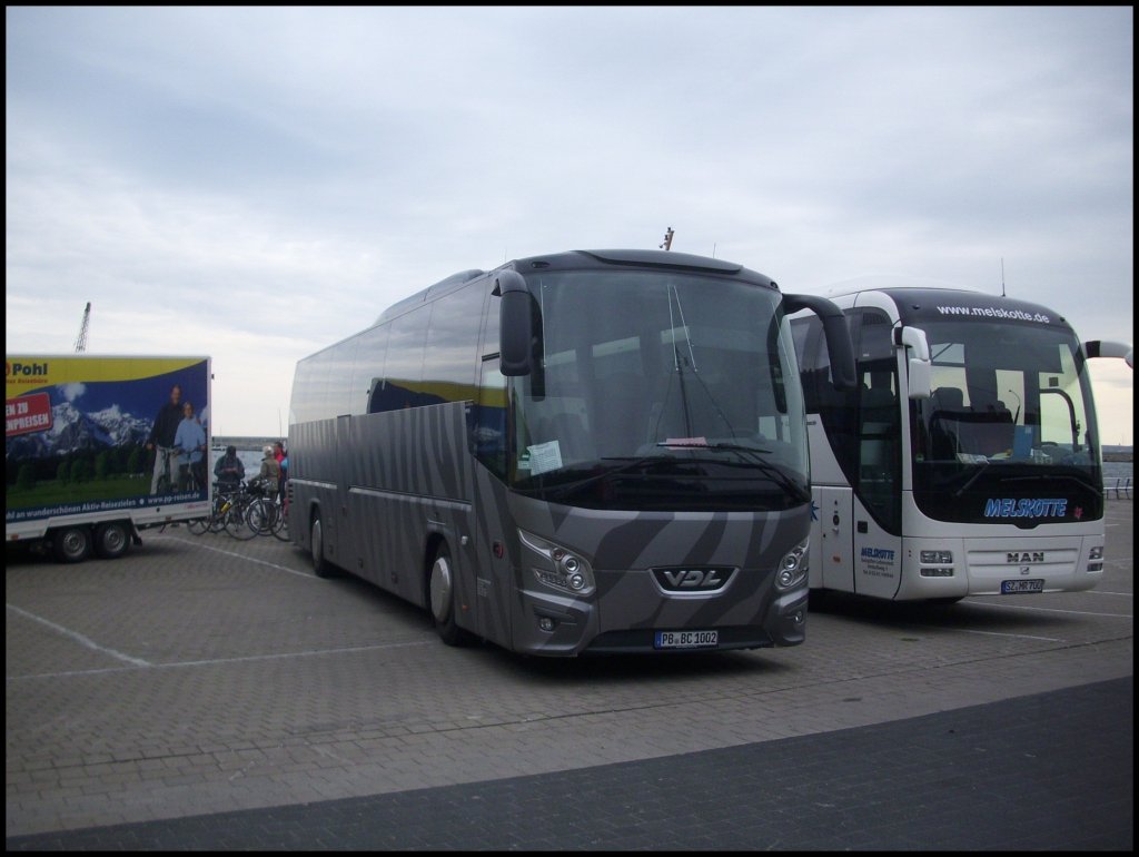 VDL Futura aus Deutschland im Stadthafen Sassnitz.