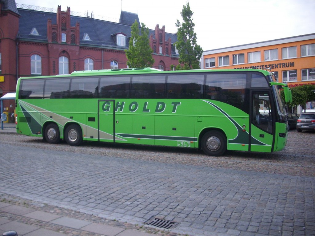 Volvo 9900 von Bergholdt aus Dnemark in Bergen.

