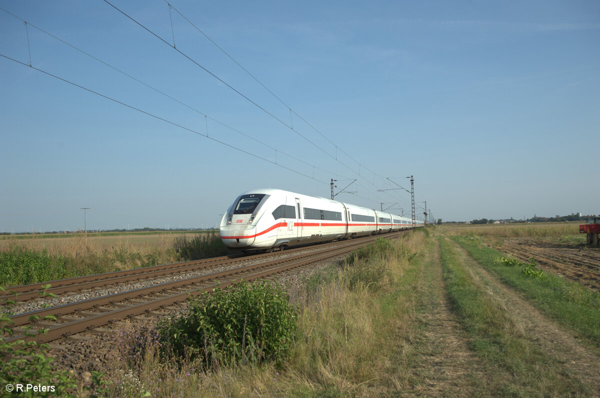 0812 086 als ICE 275 Frankfurt/Main - Interlaken Ost bei Frankenthal. 01.09.24