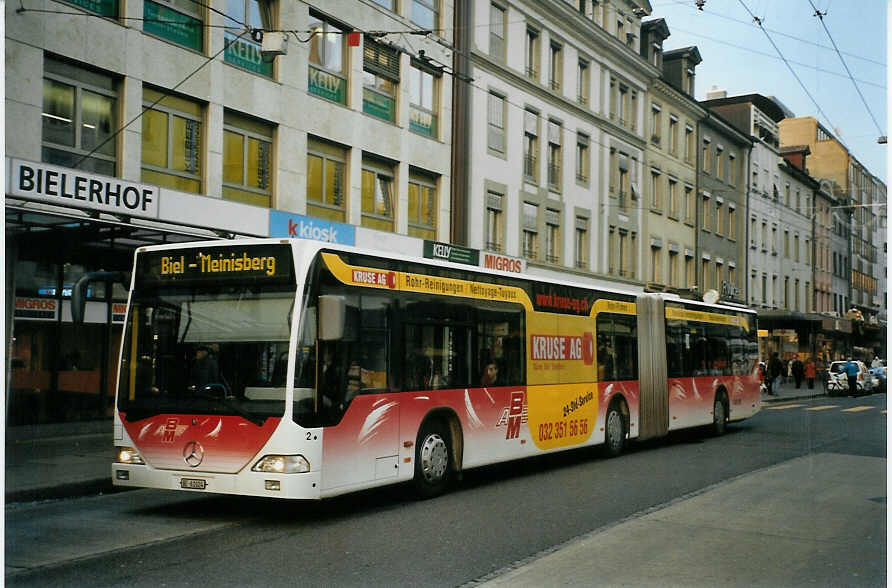 (082'517) - ABM Meinisberg - Nr. 2/BE 61'024 - Mercedes am 6. Januar 2006 in Biel, Guisanplatz