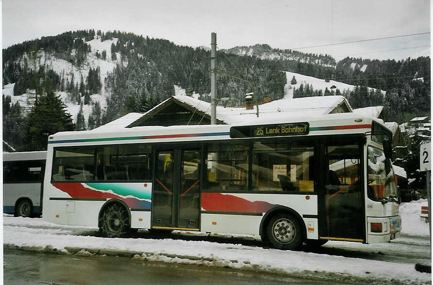(083'212) - AFA Adelboden - Nr. 56/BE 611'055 - MAN (ex ASm Langenthal) am 19. Februar 2006 beim Bahnhof Lenk