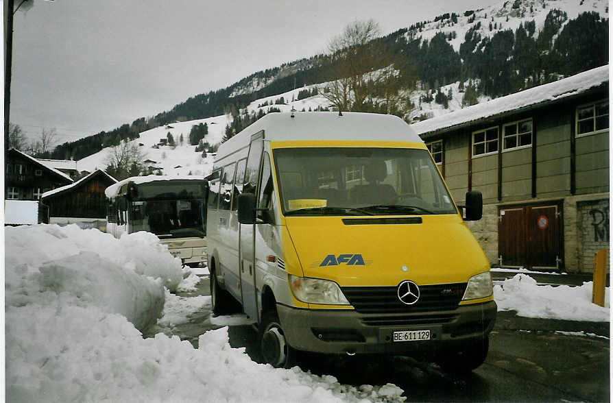 (083'218) - AFA Adelboden - Nr. 52/BE 611'129 - Mercedes (ex ABW Walenstadt) am 19. Februar 2006 in Lenk, Gutenbrunnenstrasse