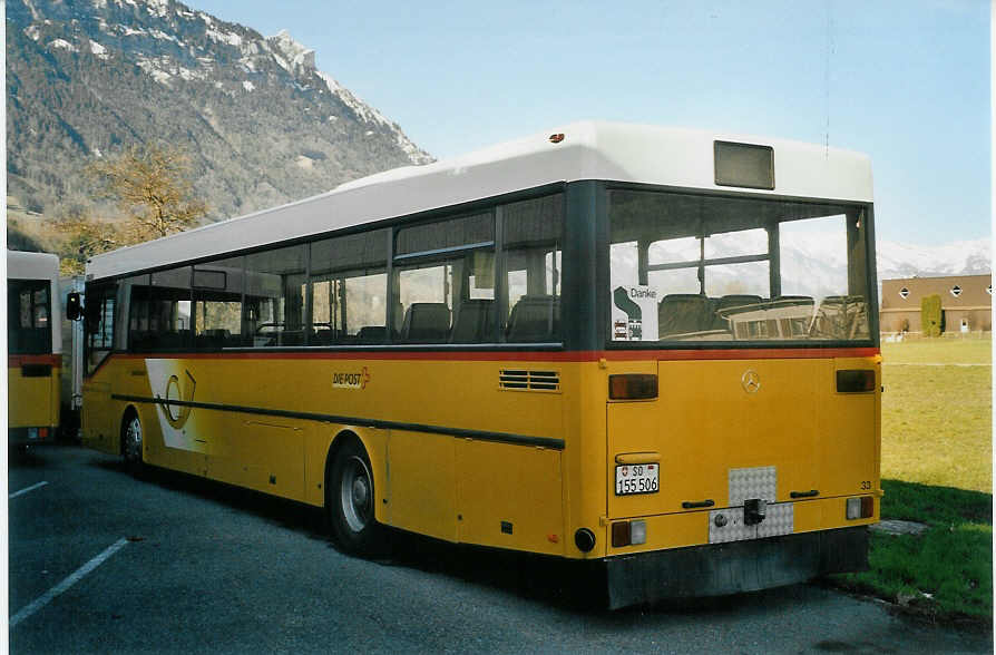 (084'228) - PostAuto Nordwestschweiz - SO 155'506 - Mercedes (ex PostAuto Zrich Nr. 33; ex P 25'296) am 14. April 2006 in Interlaken, Garage