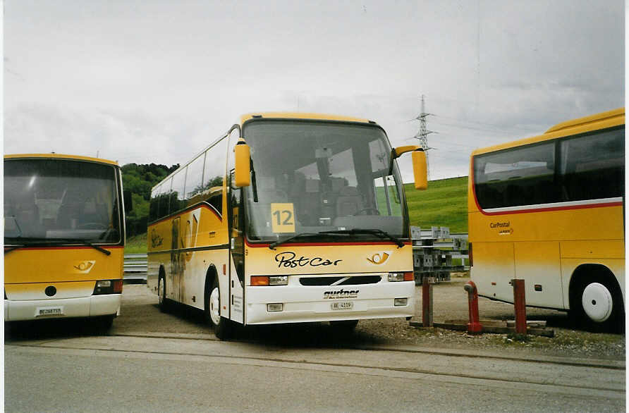 (085'104) - Gurtner, Worb - Nr. 9/BE 4119 - Volvo/Berkhof am 13. Mai 2006 in Aarberg, Galva-Areal