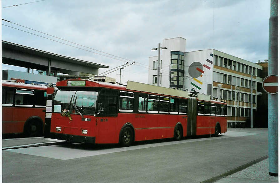 (085'708) - Bernmobil, Bern - Nr. 61 - FBW/Hess Gelenktrolleybus am 28. Mai 2006 in Bern, Wankdorf