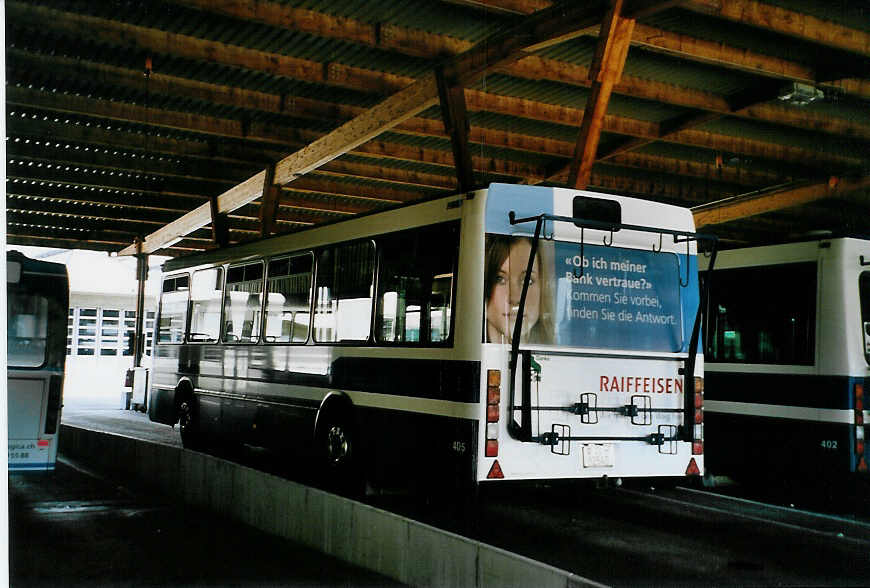 (086'728) - ZVB Zug - Nr. 405/ZG 82'545 - Lanz+Marti/Hess Personenanhnger (ex Nr. 105) am 18. Juni 2006 in Zug, Garage 