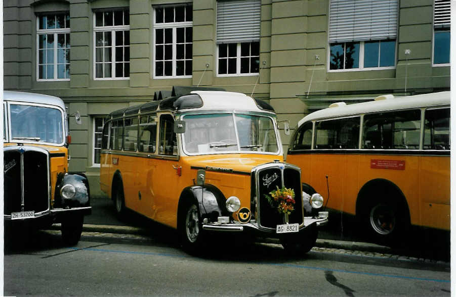 (087'008) - Dubach, Walde - AG 8821 - Saurer/Krapf (ex Nr. 1; ex Bearth, Brigels Nr. 1; ex P 22'060; ex Tscharner, Thusis) am 25. Juni 2006 in Bern, Museum fr Kommunikation