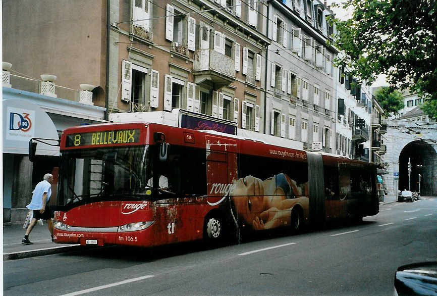 (087'808) - TL Lausanne - Nr. 536/VD 1600 - Solaris am 26. Juli 2006 in Lausanne, Tunnel