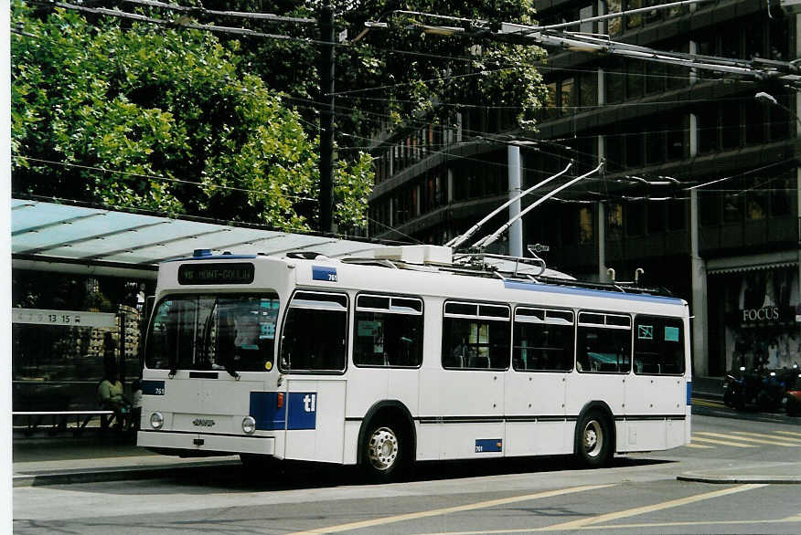 (087'830) - TL Lausanne - Nr. 761 - NAW/Lauber Trolleybus am 26. Juli 2006 in Lausanne, Chauderon
