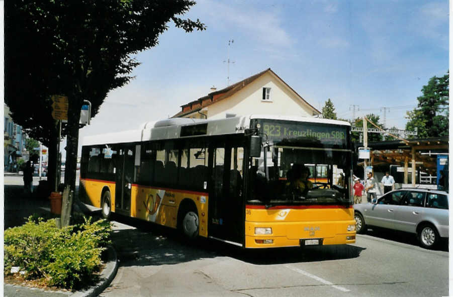 (088'323) - PostAuto Ostschweiz - Nr. 36/TG 158'206 - MAN am 31. Juli 2006 beim Bahnhof Kreuzlingen