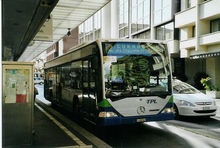 (088'606) - TPL Lugano - Nr. 9/TI 207'009 - Mercedes am 2. August 2006 in Lugano, Centro