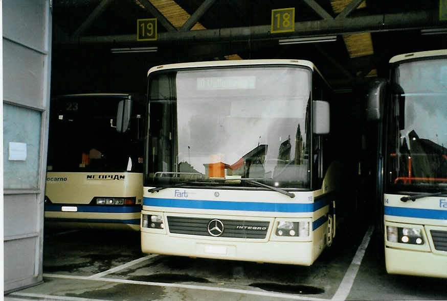 (088'717) - FART Locarno - Nr. 15/TI 120'815 - Mercedes (ex Hundertmark, D-Lingen Nr. 85) am 3. August 2006 in Locarno, Deposito