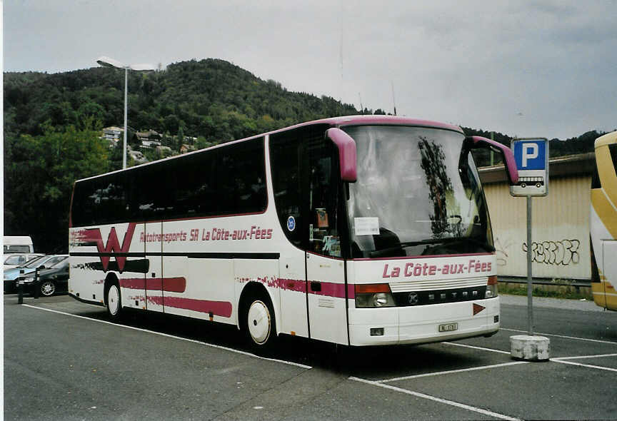 (089'324) - Auto-Transports, La Cte-aux-Fes - NE 1783 - Setra am 26. August 2006 in Thun, Seestrasse