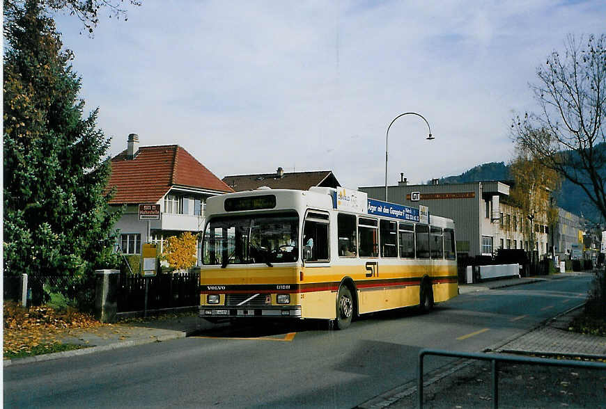 (090'808) - STI Thun - Nr. 35/BE 443'835 - Volvo/R&J (ex SAT Thun Nr. 35) am 19. November 2006 in Thun, Militrstrasse