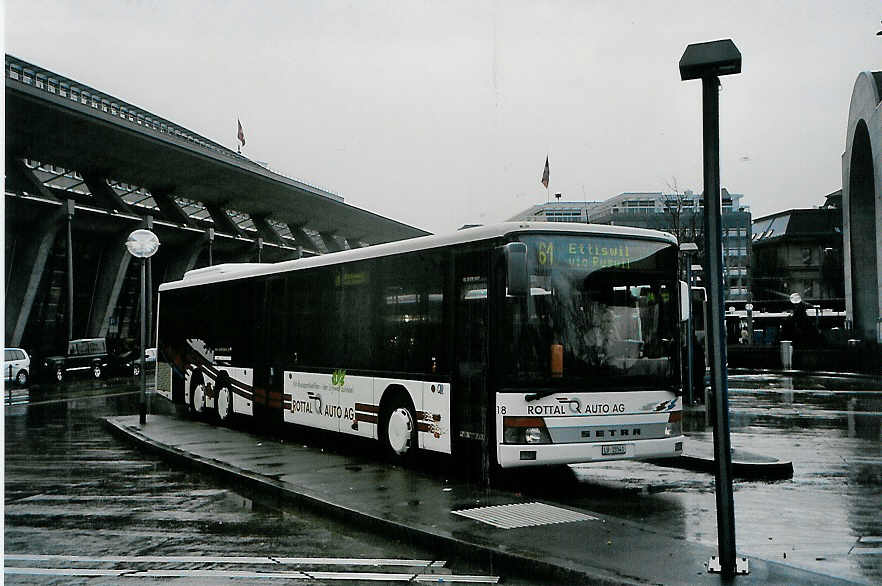 (091'230) - ARAG Ruswil - Nr. 18/LU 15'541 - Setra am 1. Januar 2007 beim Bahnhof Luzern
