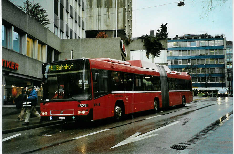 (091'904) - Bernmobil, Bern - Nr. 821/BE 612'821 - Volvo am 12. Februar 2007 in Bern, City West