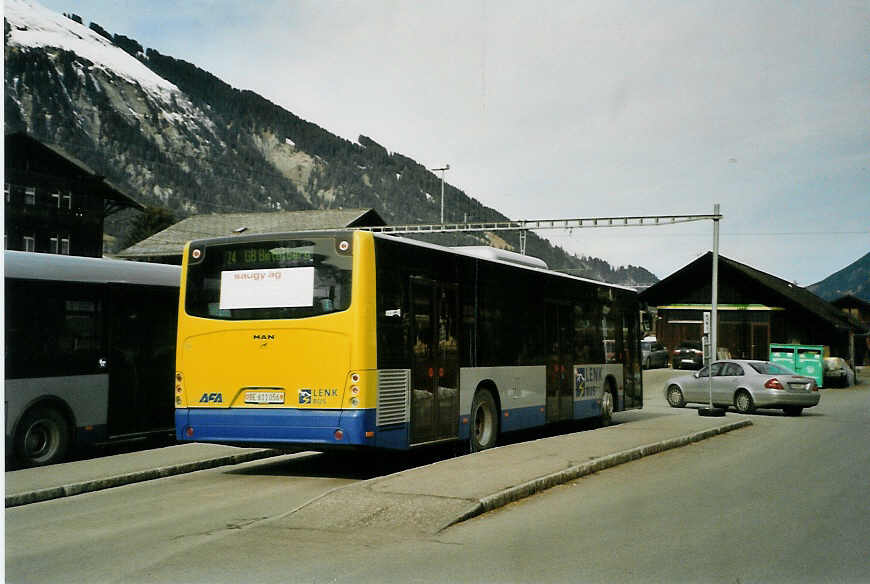 (092'007) - AFA Adelboden - Nr. 54/BE 611'056 - Neoplan (ex VBZ Zrich Nr. 243) am 17. Februar 2007 beim Bahnhof Lenk