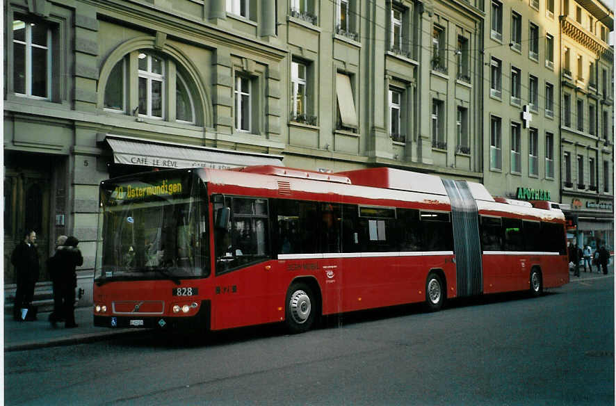 (092'226) - Bernmobil, Bern - Nr. 828/BE 612'828 - Volvo am 19. Februar 2007 in Bern, Hirschengraben