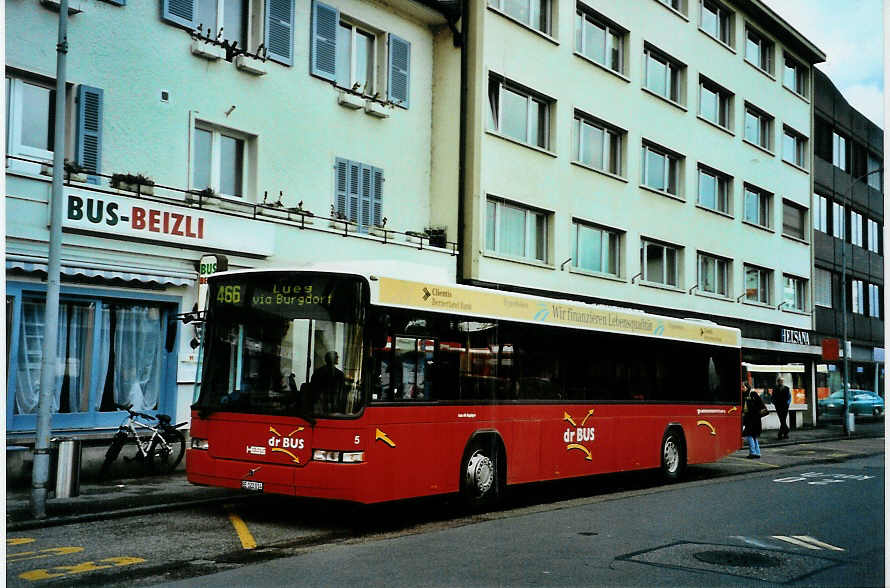 (092'420) - AAGK Koppigen - Nr. 5/BE 122'014 - Volvo/Hess am 3. Mrz 2007 beim Bahnhof Burgdorf