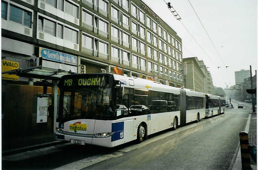 (092'514) - TL Lausanne - Nr. 536/VD 1600 - Solaris am 17. Mrz 2007 beim Bahnhof Lausanne 