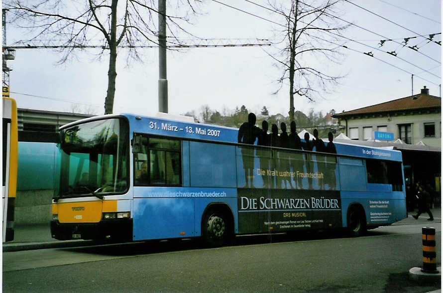 (093'316) - VBSH Schaffhausen - Nr. 22/SH 38'022 - Volvo/Hess am 22. Mrz 2007 beim Bahnhof Schaffhausen