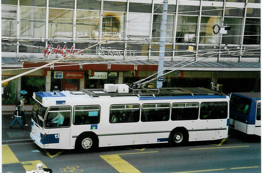 (093'704) - TL Lausanne - Nr. 741 - FBW/Hess Trolleybus am 7. April 2007 in Lausanne, Rue Neuve