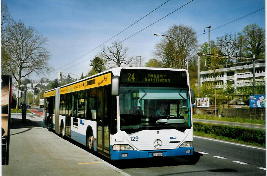 (093'834) - VBL Luzern - Nr. 129/LU 15'014 - Mercedes am 13. April 2007 in Luzern, Verkehrshaus