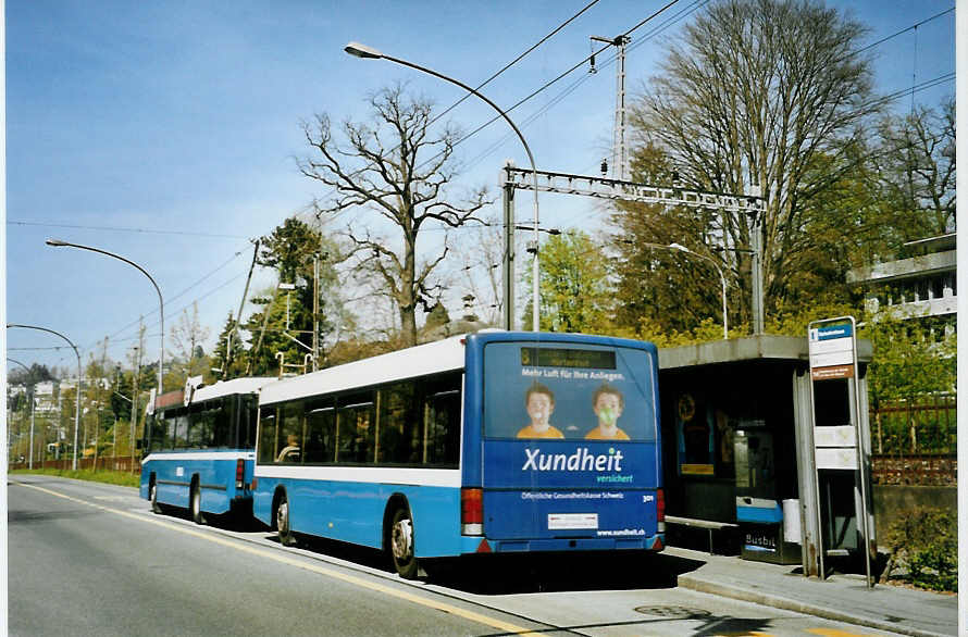 (093'903) - VBL Luzern - Nr. 301 - Lanz+Marti/Hess Personenanhnger am 13. April 2007 in Luzern, Verkehrshaus