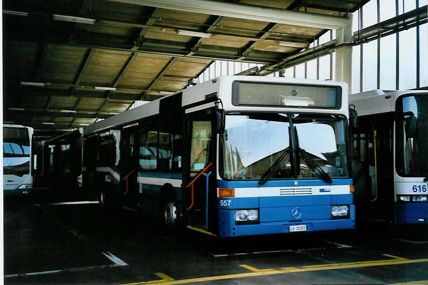 (093'916) - VBL Luzern - Nr. 557/LU 15'101 - Mercedes (ex Gowa, Luzern Nr. 57) am 13. April 2007 in Luzern, Depot