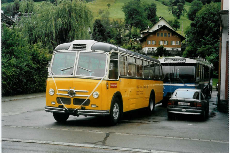 (095'209) - Oldie-Tours Zrisee, Wollerau - Nr. 21 - Saurer/Saurer (ex Marchetti, Airolo; ex P 24'119) am 2. Juni 2007 in Schmerikon, Garage