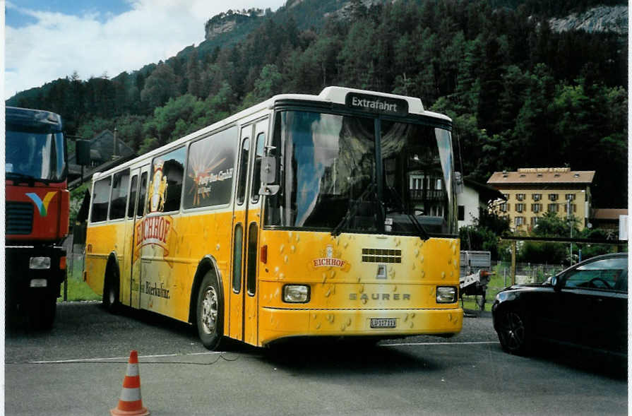 (095'728) - Party-Bus, Ruswil - LU 117'113 - Saurer/R&J (ex Stirnimann, Neuenkirch Nr. 42) am 23. Juni 2007 in Innertkirchen, KWO