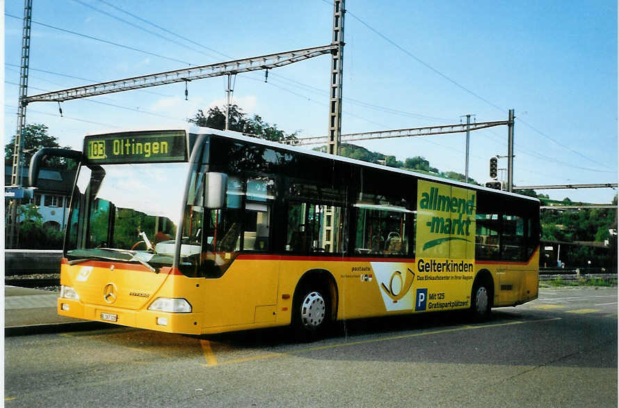 (096'633) - PostAuto Nordwestschweiz - BL 167'328 - Mercedes (ex P 25'224) am 22. Juli 2007 beim Bahnhof Gelterkinden