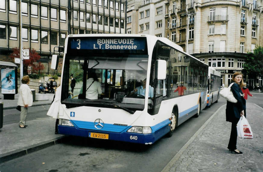 (098'817) - AVL Luxembourg - Nr. 640/EW 2115 - Mercedes am 24. September 2007 in Luxembourg, Place Hamilius