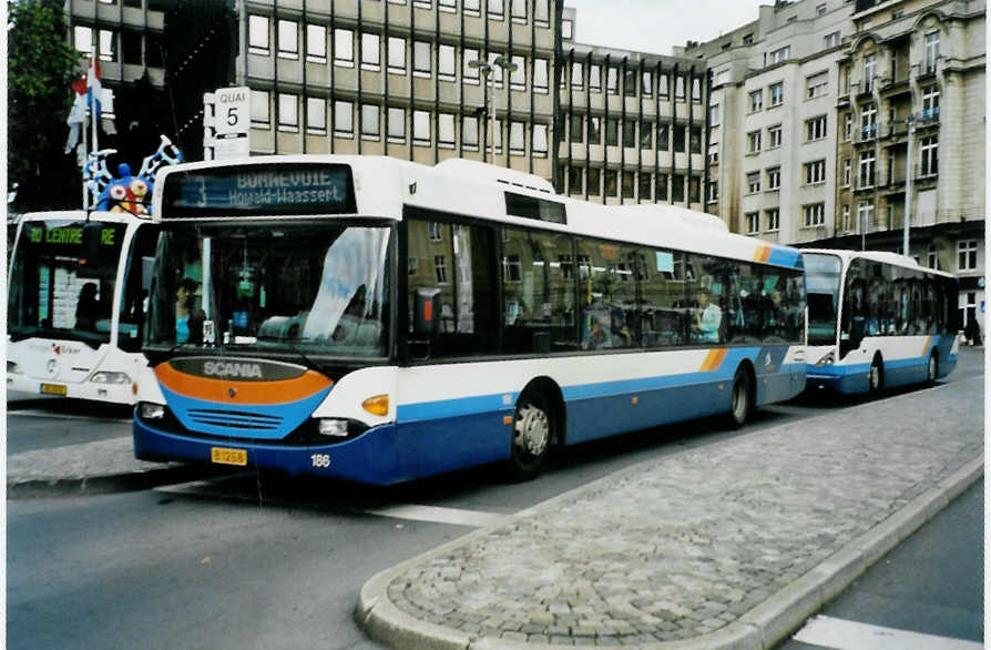 (098'901) - AVL Luxembourg - Nr. 186/B 1268 - Scania am 24. September 2007 in Luxembourg, Place Hamilius