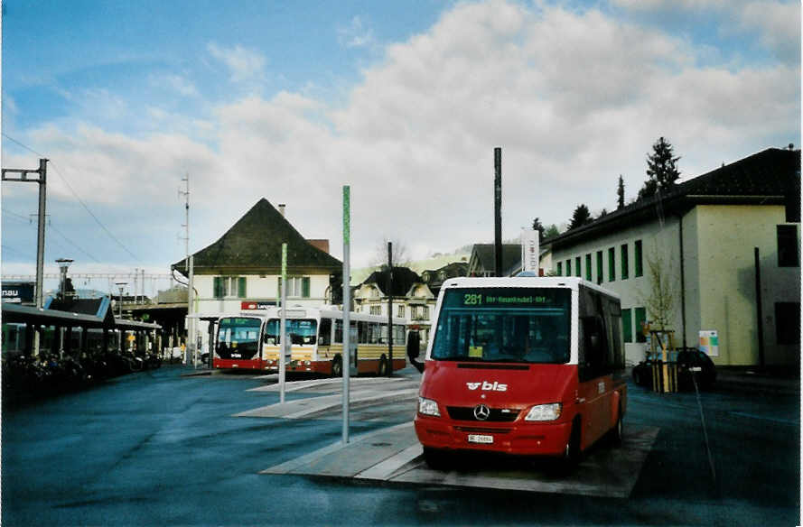(101'311) - Busland, Burgdorf - Nr. 3/BE 26'884 - Mercedes/Koch (ex AOE Langnau Nr. 3) am 26. November 2007 beim Bahnhof Langnau