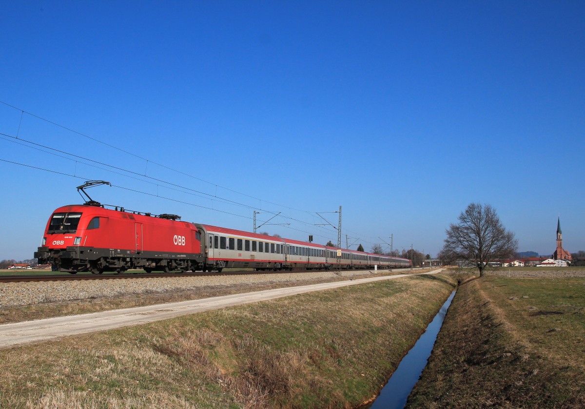 1016 030-7 am 28. Februar 2014 bei �bersee am Chiemsee.