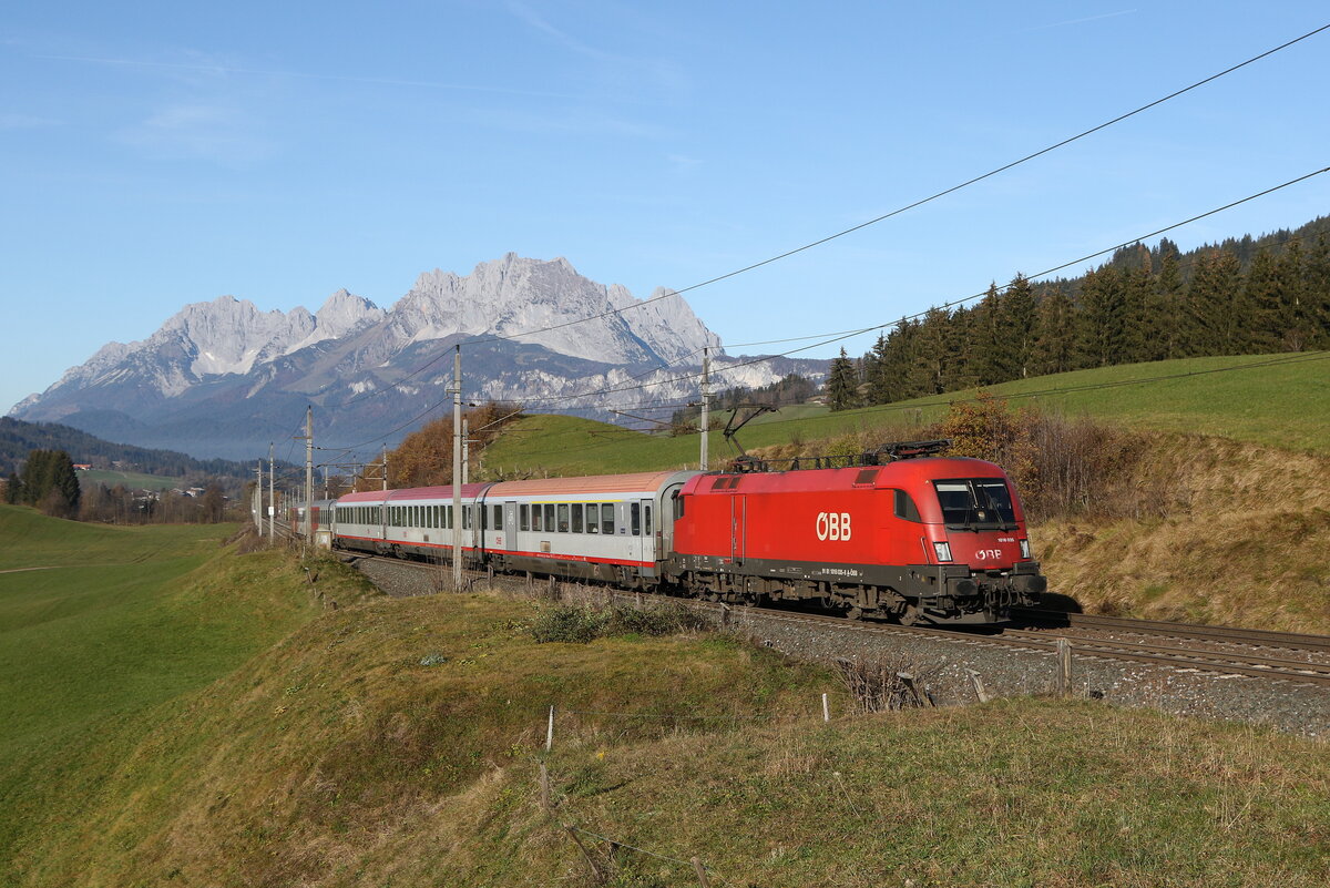 1016 035 aus W�rgl kommend am 10. November 2024 bei Fieberbrunn.