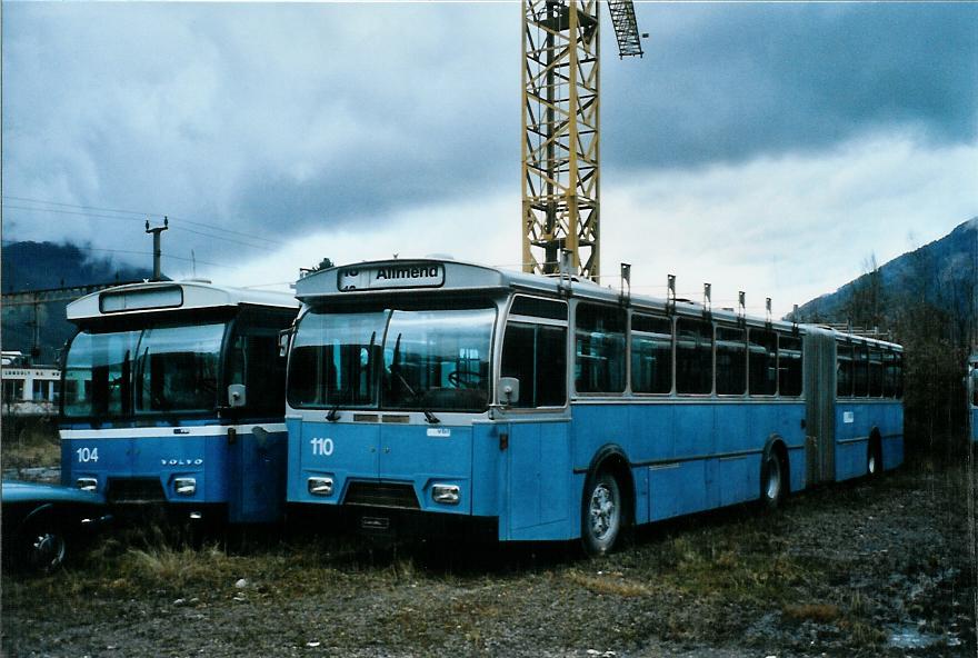 (104'827) - VBL Luzern - Nr. 110 - Volvo/Hess am 1. Mrz 2008 in Nfels