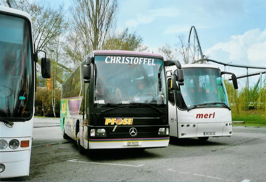 (106'606) - Aus der Schweiz: Pfosi, Chur - GR 95'127 - Mercedes am 16. April 2008 in Rust, Europapark