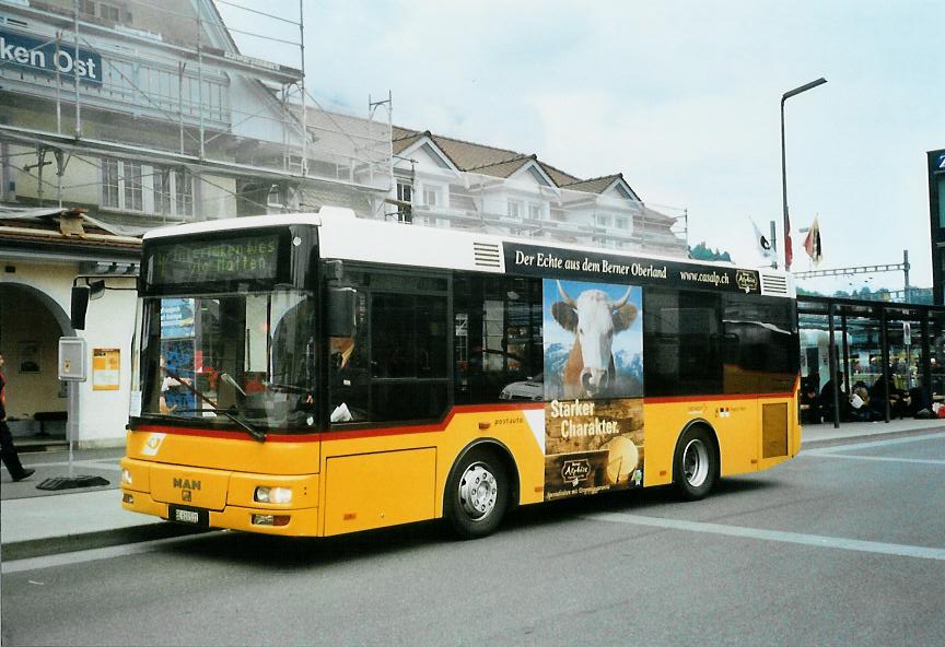 (107'912) - PostAuto Bern - BE 610'531 - MAN/Gppel (ex P 23'032) am 15. Juni 2008 beim Bahnhof Interlaken Ost