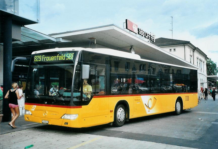 (109'123) - PostAuto Ostschweiz - Nr. 15/TG 158'215 - Mercedes am 11. Juli 2008 beim Bahnhof Frauenfeld