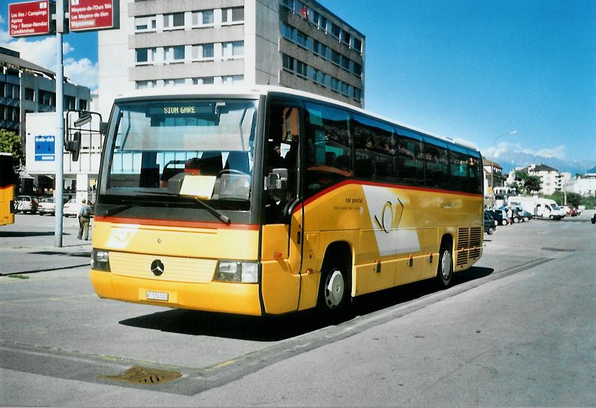 (110'024) - Theytaz, Sion - VS 116'000 - Mercedes (ex Rielle, Sion) am 3. August 2008 beim Bahnhof Sion