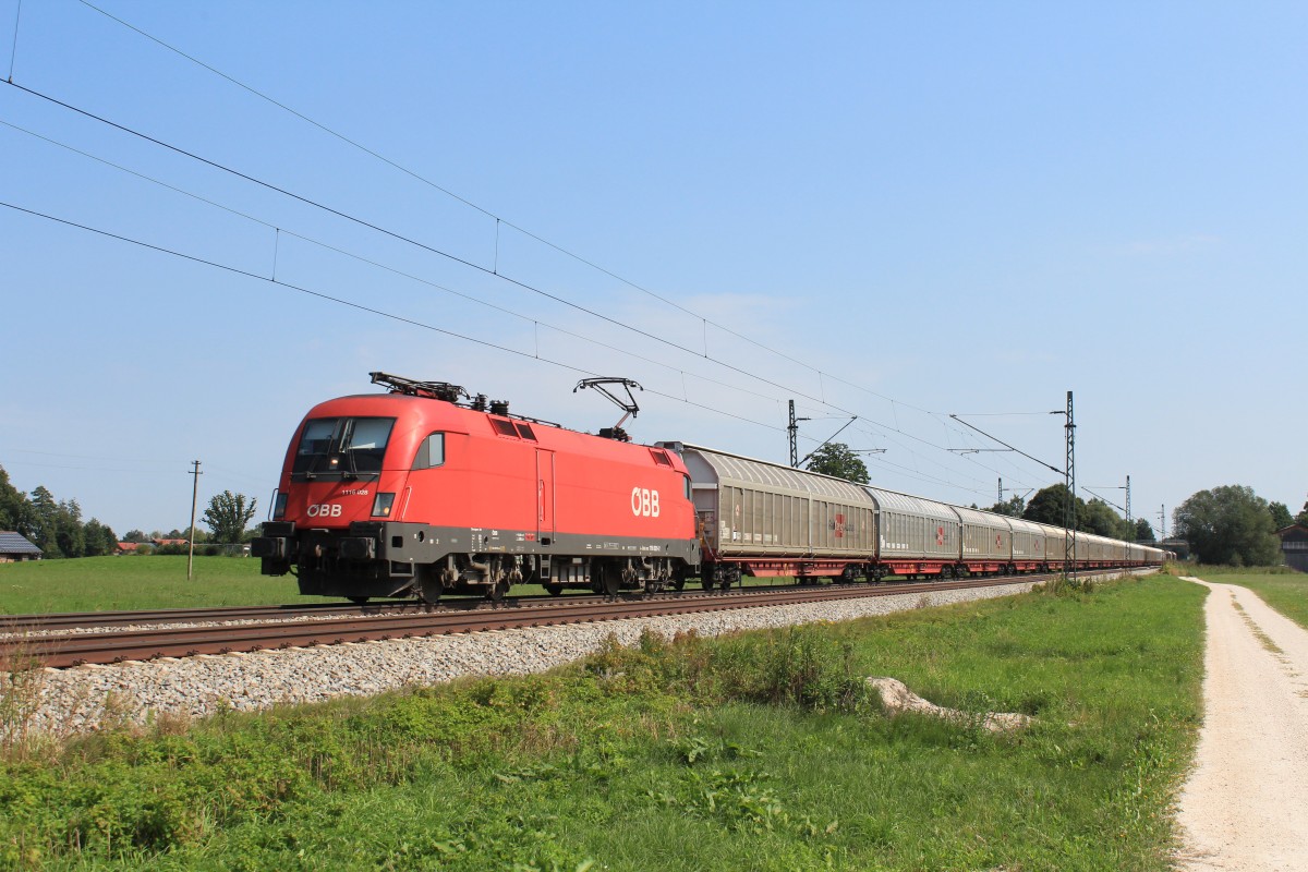 1116 028-2 am 31. August 2013 aus Salzburg kommend bei �bersee am Chiemsee.